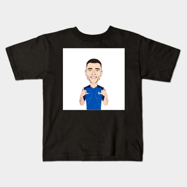 Griezmann Bling Kids T-Shirt by fariskaram